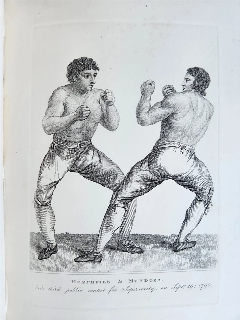 1820s BOXING PUGILISTS ILLUSTRATED w/ 62 PLATES antique - 9