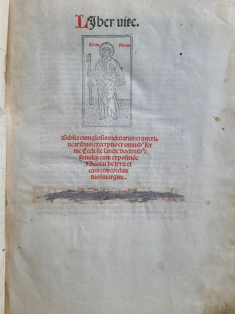 1495 INCUNABULA BIBLE 3 FOLIO VOLUMES COMPLETE antique ILLUSTRATED BIBLIA LATINA - 3