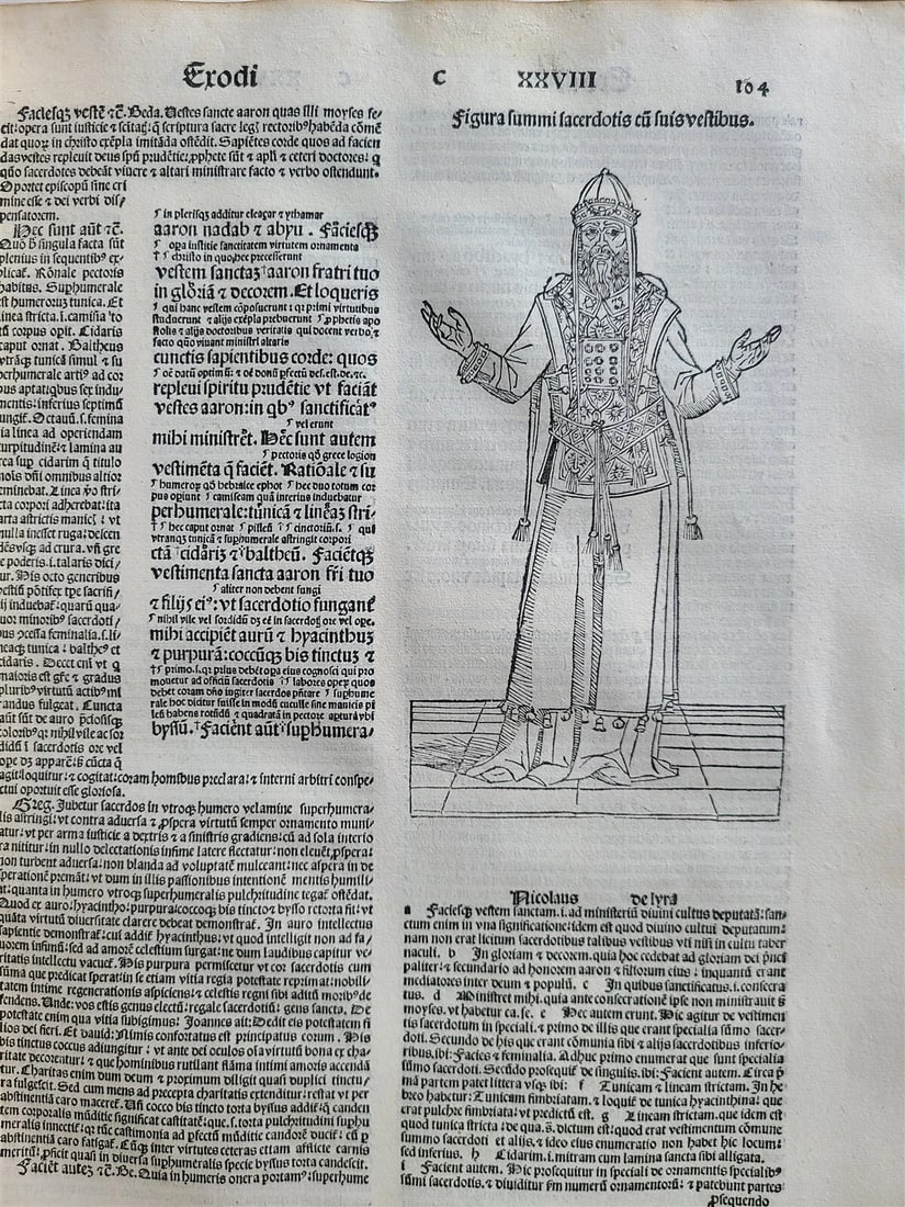 1495 INCUNABULA BIBLE 3 FOLIO VOLUMES COMPLETE antique ILLUSTRATED BIBLIA LATINA - 4