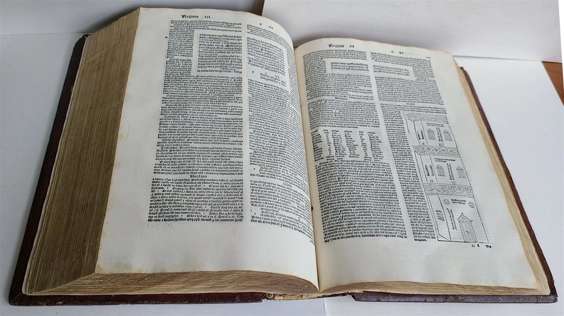 1495 INCUNABULA BIBLE 3 FOLIO VOLUMES COMPLETE antique ILLUSTRATED BIBLIA LATINA - 7