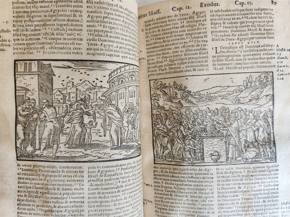 1573 BIBLE in LATIN antique FULLY ILLUSTRATED Old & New Testament - 16