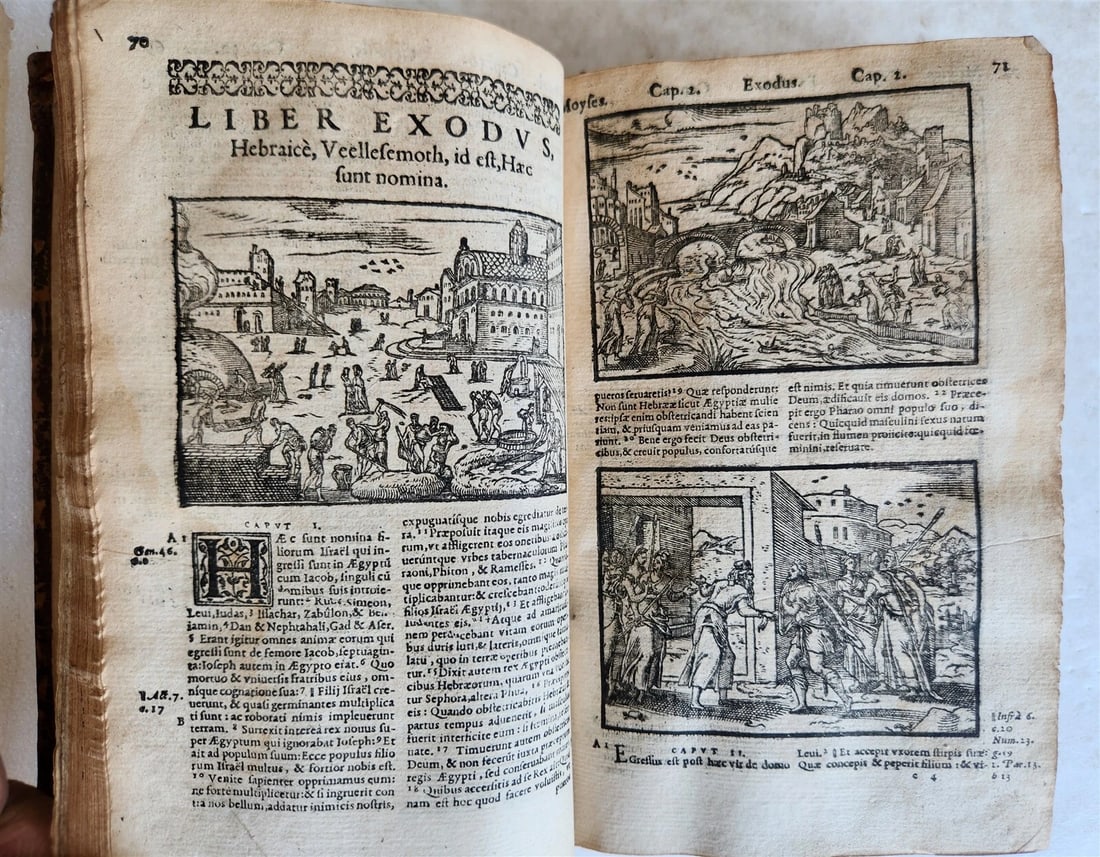 1573 BIBLE in LATIN antique FULLY ILLUSTRATED Old & New Testament - 19