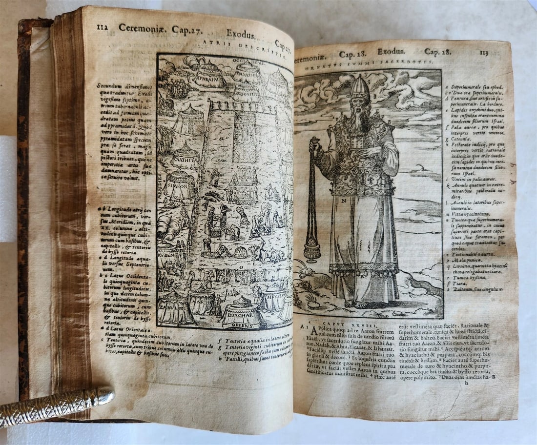 1573 BIBLE in LATIN antique FULLY ILLUSTRATED Old & New Testament - 2