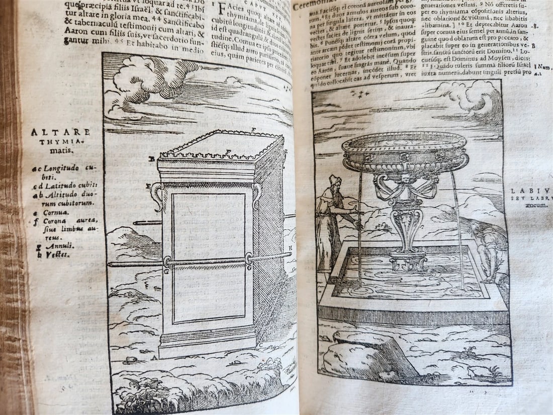 1573 BIBLE in LATIN antique FULLY ILLUSTRATED Old & New Testament - 8