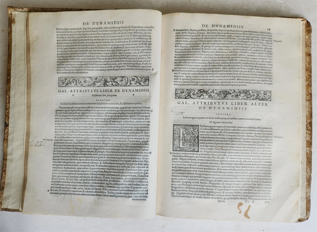 1565 RENAISSANCE EDITION OF GALEN antique FOLIO 16th century FAMOUS MEDICAL WORK - 5