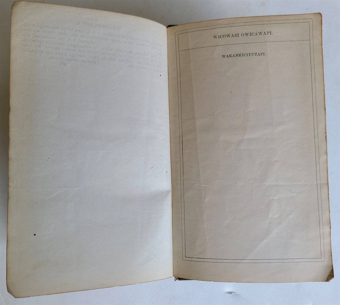 1879 BIBLE in DAKOTA INDIAN LANGUAGE antique AMERICANA rare - 11