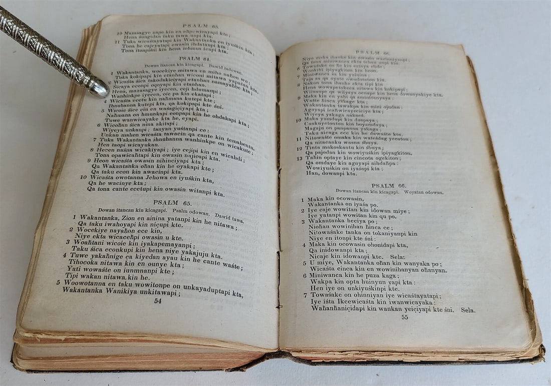 1879 BIBLE in DAKOTA INDIAN LANGUAGE antique AMERICANA rare - 12