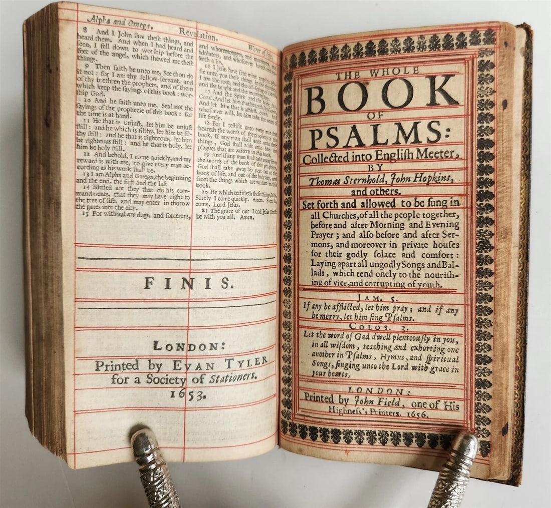 1653 BIBLE in ENGLISH King James antique ORIGINAL BINDING - 4