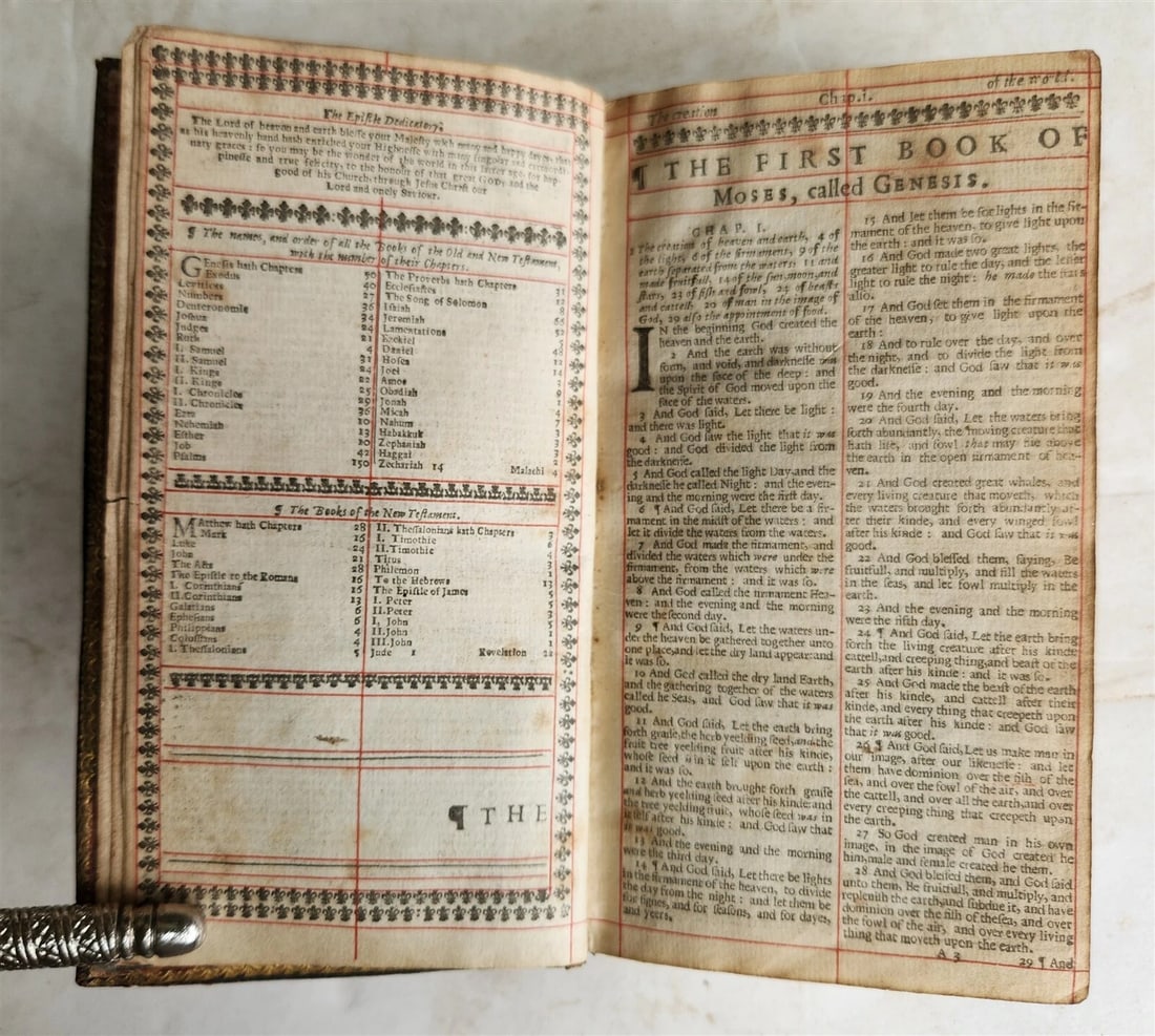 1653 BIBLE in ENGLISH King James antique ORIGINAL BINDING - 7