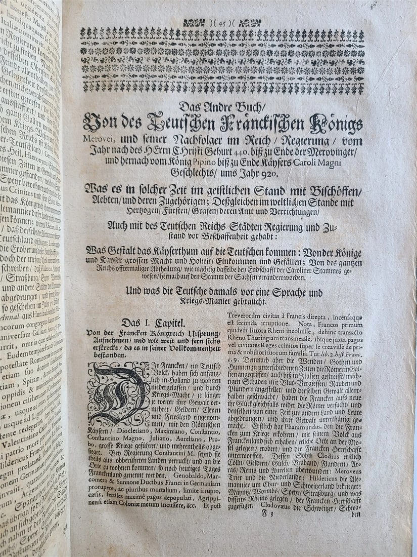 1711 GERMAN HISTORY antique Chronica of City of Speier PIGSKIN BOUND FOLIO - 6