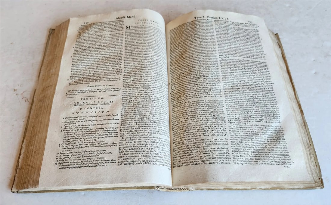 1708 LAW BOOK Consultationum sive rerum judicatarum antique VELLUM BOUND FOLIO - 6