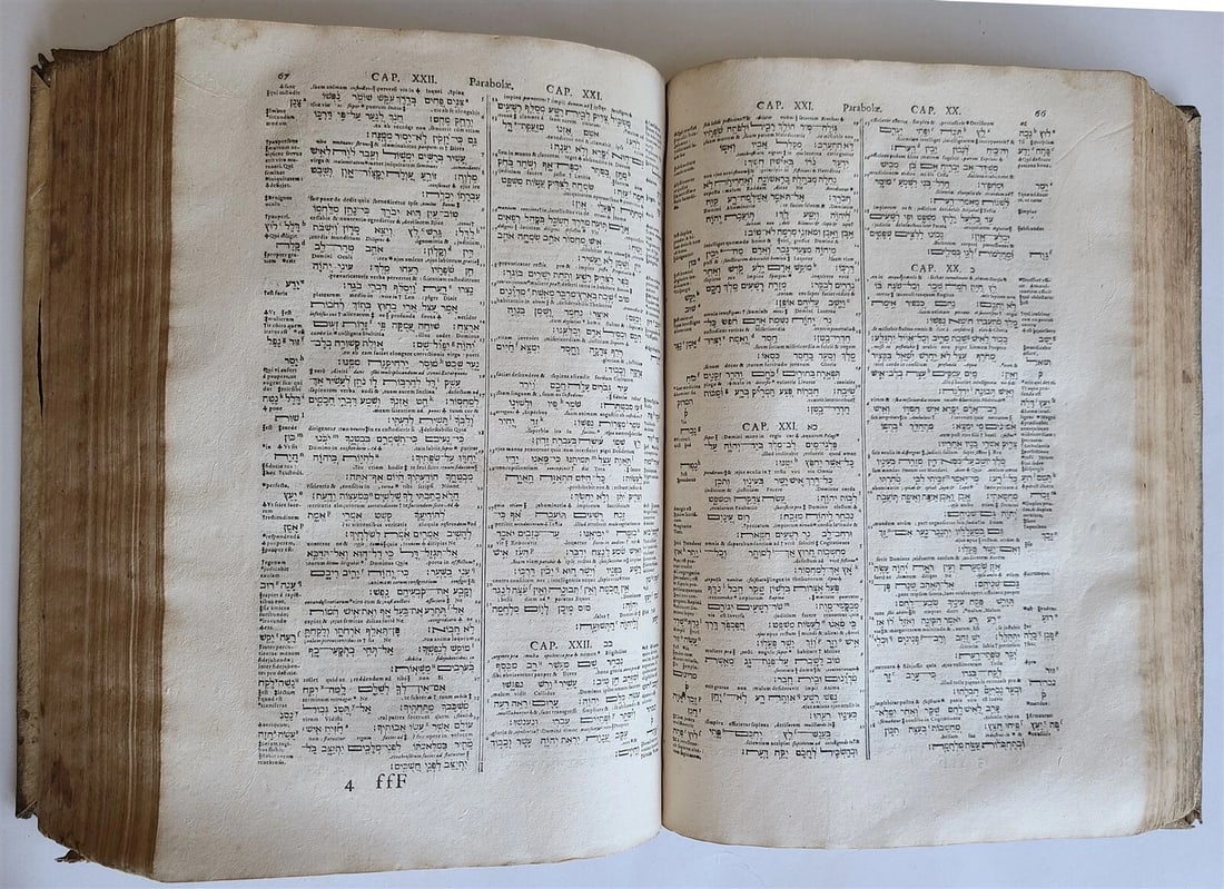 1657 BIBLE in HEBREW & GREEK antique MASSIVE FOLIO PIGSKIN OLD & NEW TESTAMENT - 20