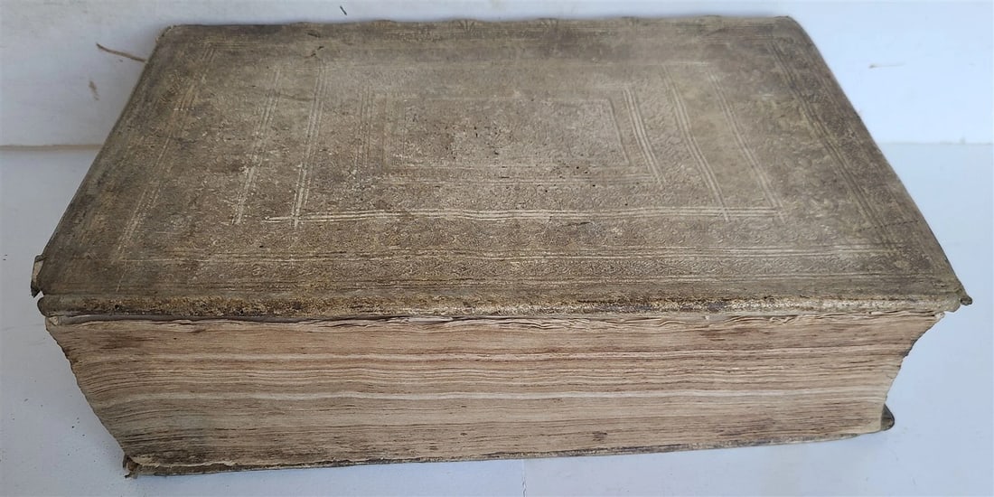 1657 BIBLE in HEBREW & GREEK antique MASSIVE FOLIO PIGSKIN OLD & NEW TESTAMENT - 6