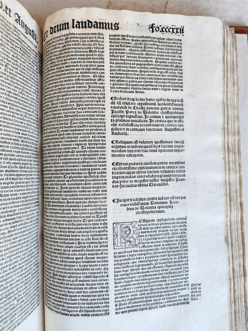1533 POST-INCUNABULA EXPLANATION of PSALMS by Perez de Valentia antique FOLIO - 10