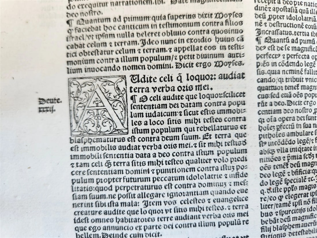 1533 POST-INCUNABULA EXPLANATION of PSALMS by Perez de Valentia antique FOLIO - 11