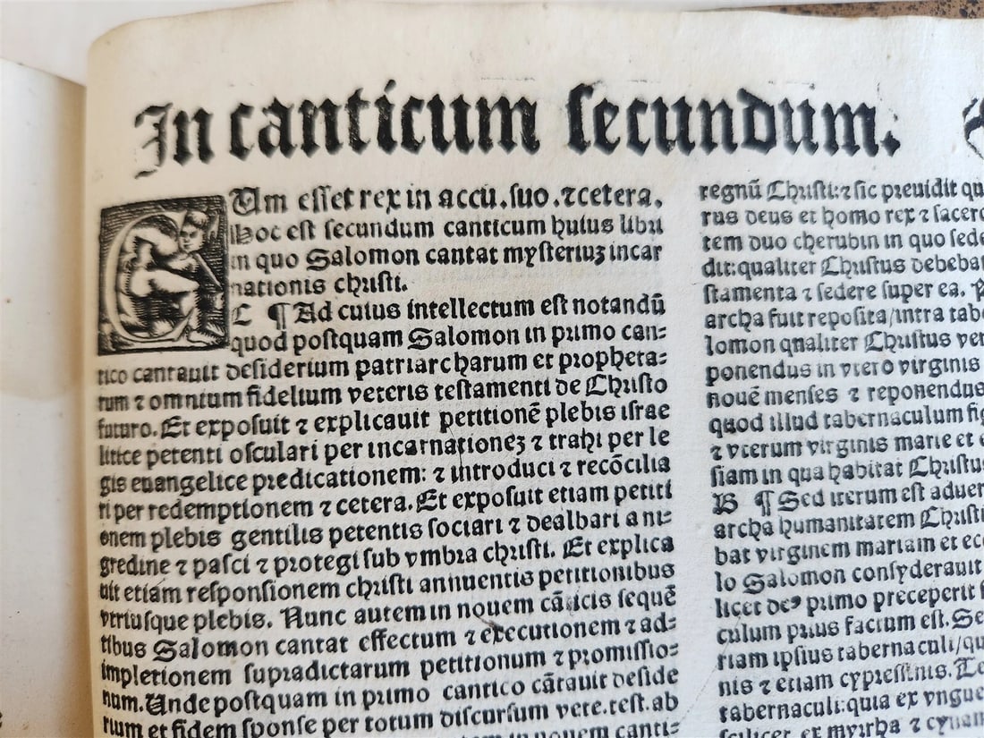 1533 POST-INCUNABULA EXPLANATION of PSALMS by Perez de Valentia antique FOLIO - 8