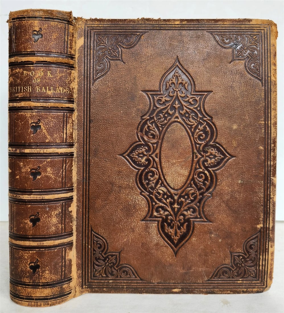 1853 THE BOOK OF BRITISH BALLADS illustrated POETRY ANTIQUE in ENGLISH (1 of 20)