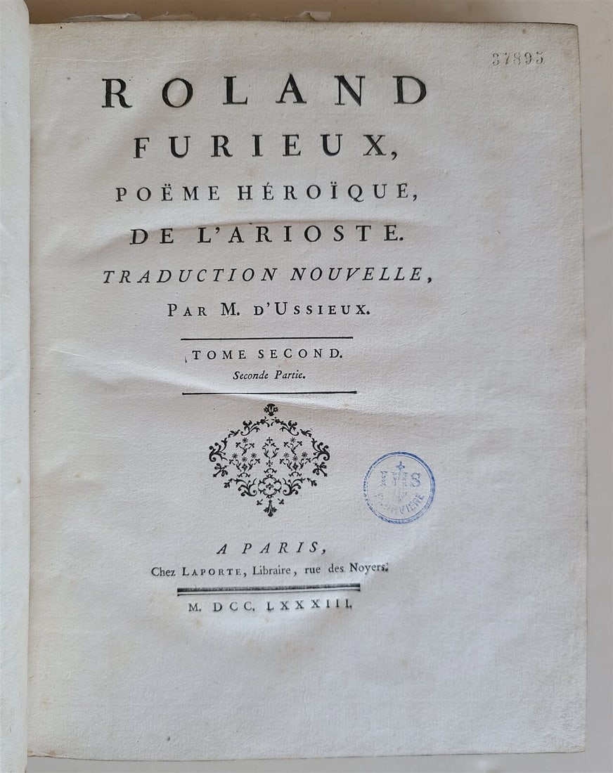 1775-83 ORLANDO FURIOSO by LODOVICO ARIOSTO 4 VOLUMES antique ILLUSTRATED POETRY - 6