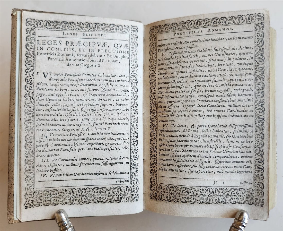 1602 ICONES & VITAE PAPARUM antique 300 WOODCUT ILLUSTRATIONS of POPES - 5
