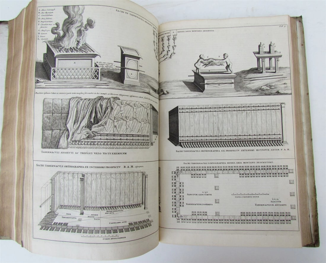 1698 ILLUSTRATED VELLUM BOUND HAND TOOLED MASSIVE FOLIO CRITICI SACRI ANTIQUE v6 - 11