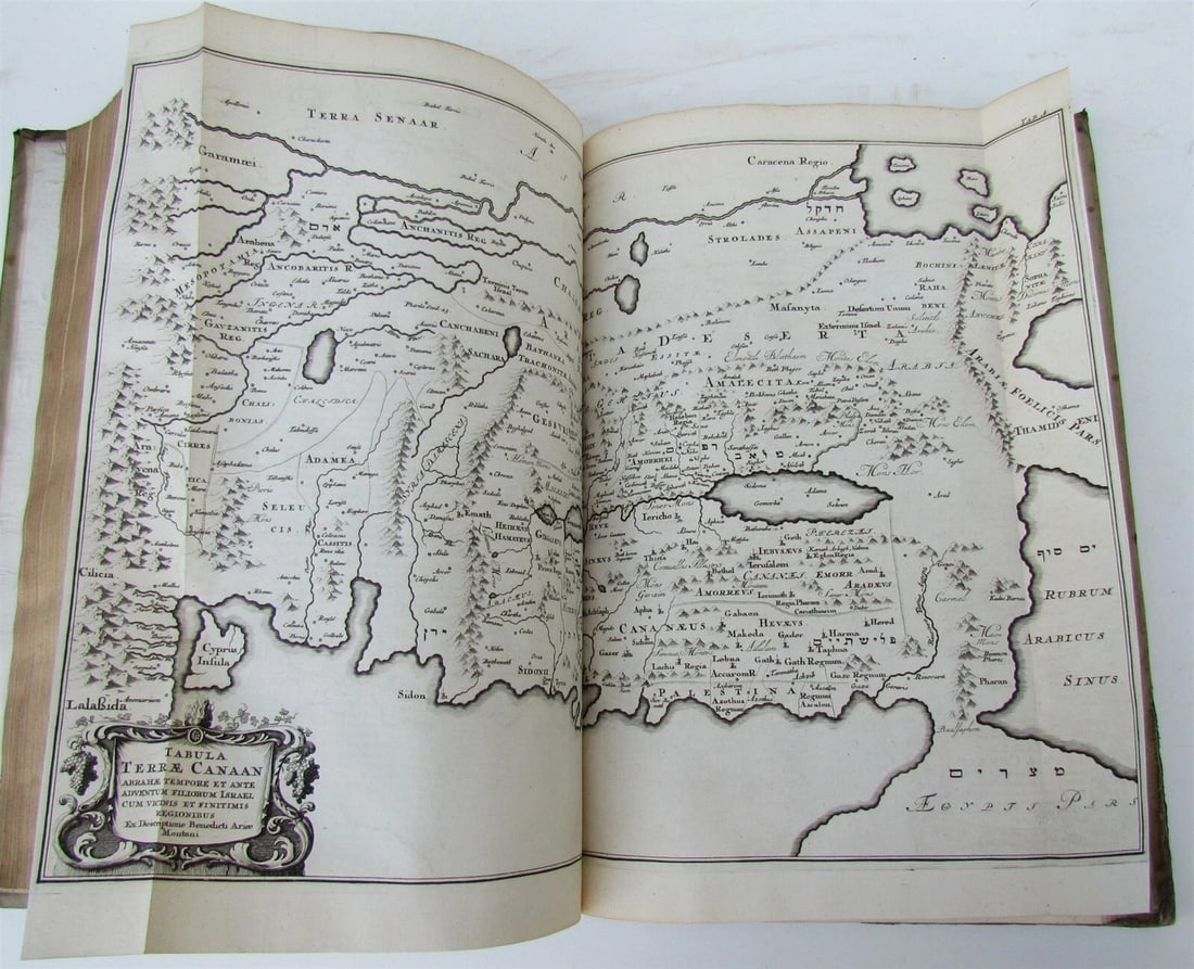 1698 ILLUSTRATED VELLUM BOUND HAND TOOLED MASSIVE FOLIO CRITICI SACRI ANTIQUE v6 - 5
