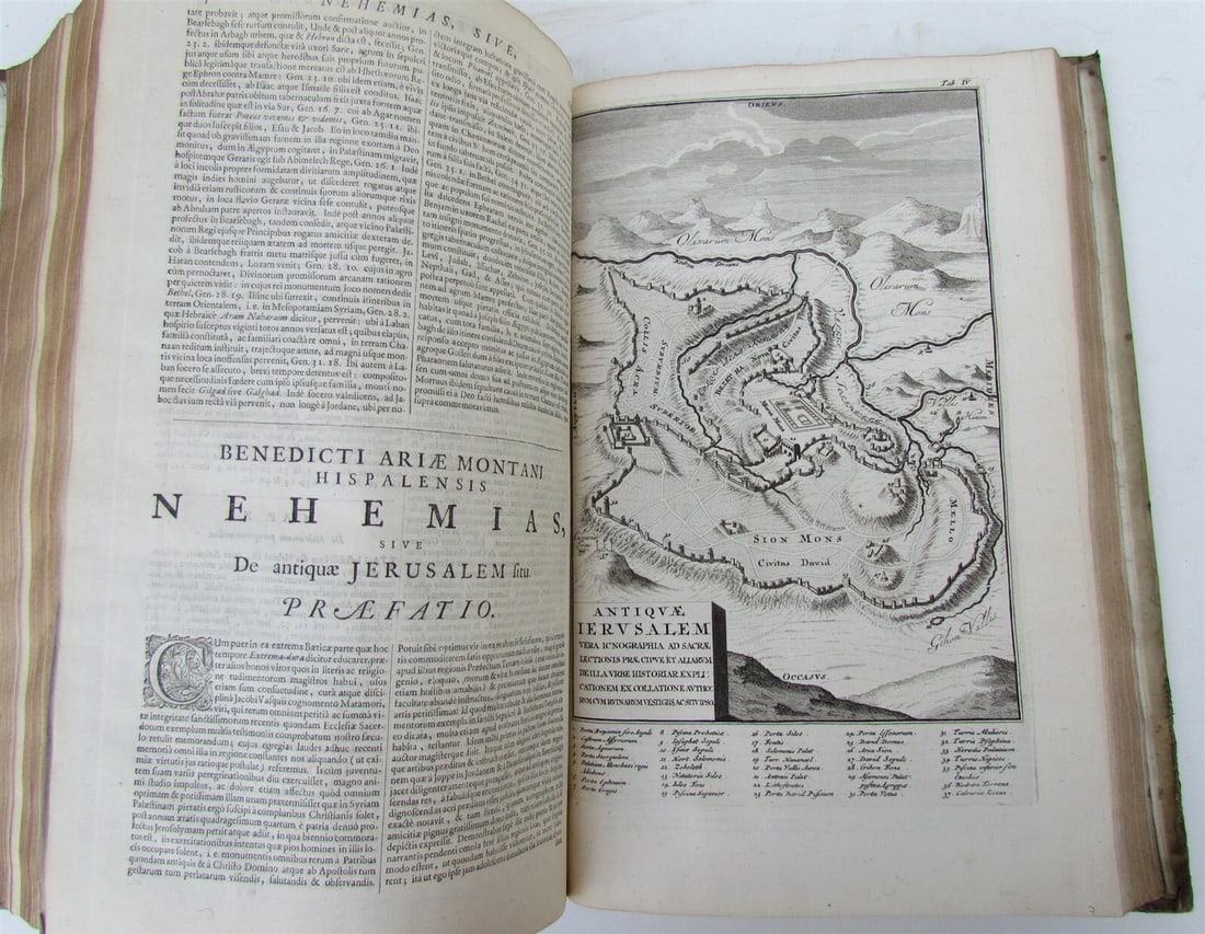 1698 ILLUSTRATED VELLUM BOUND HAND TOOLED MASSIVE FOLIO CRITICI SACRI ANTIQUE v6 - 6