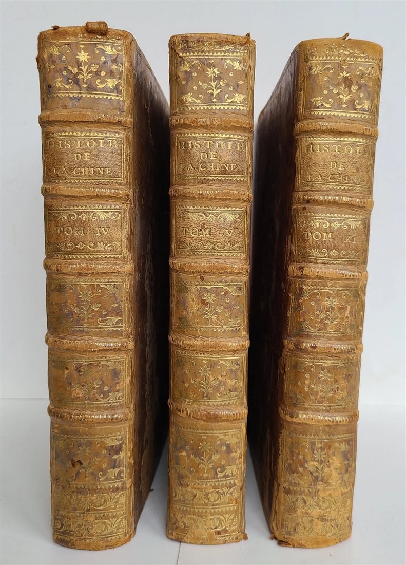 1777 GENERAL HISTORY of CHINA by Moyriac de Mailla 3 VOLUMES antique in FRENCH - 2