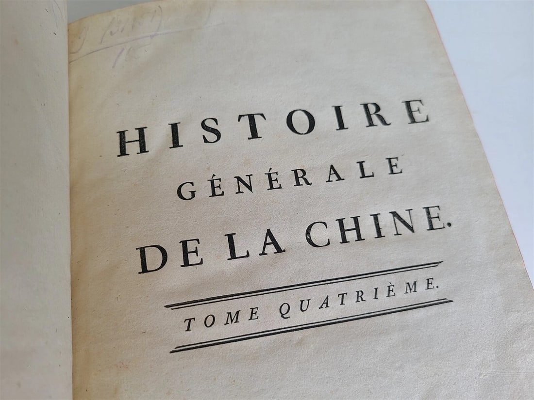 1777 GENERAL HISTORY of CHINA by Moyriac de Mailla 3 VOLUMES antique in FRENCH - 5