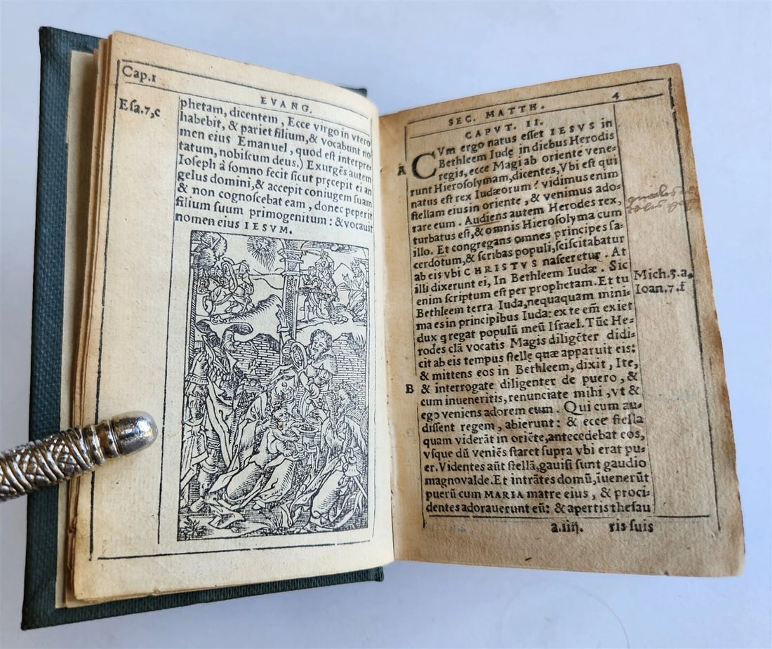 1542 BIBLE in LATIN ILLUSTRATED by Sebald Beham antique RARE POCKET SIZE BIBLIA - 5