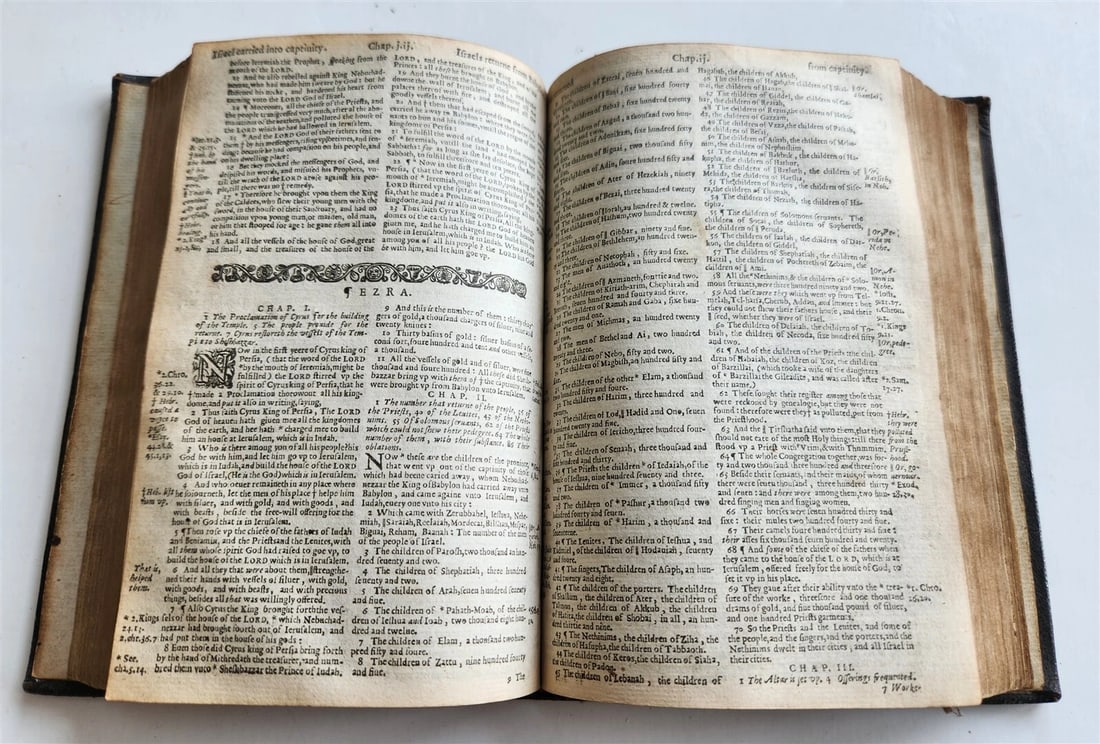 1632 BIBLE in ENGLISH antique Old & New Testament LONDON - ROBERT BARKER - 8