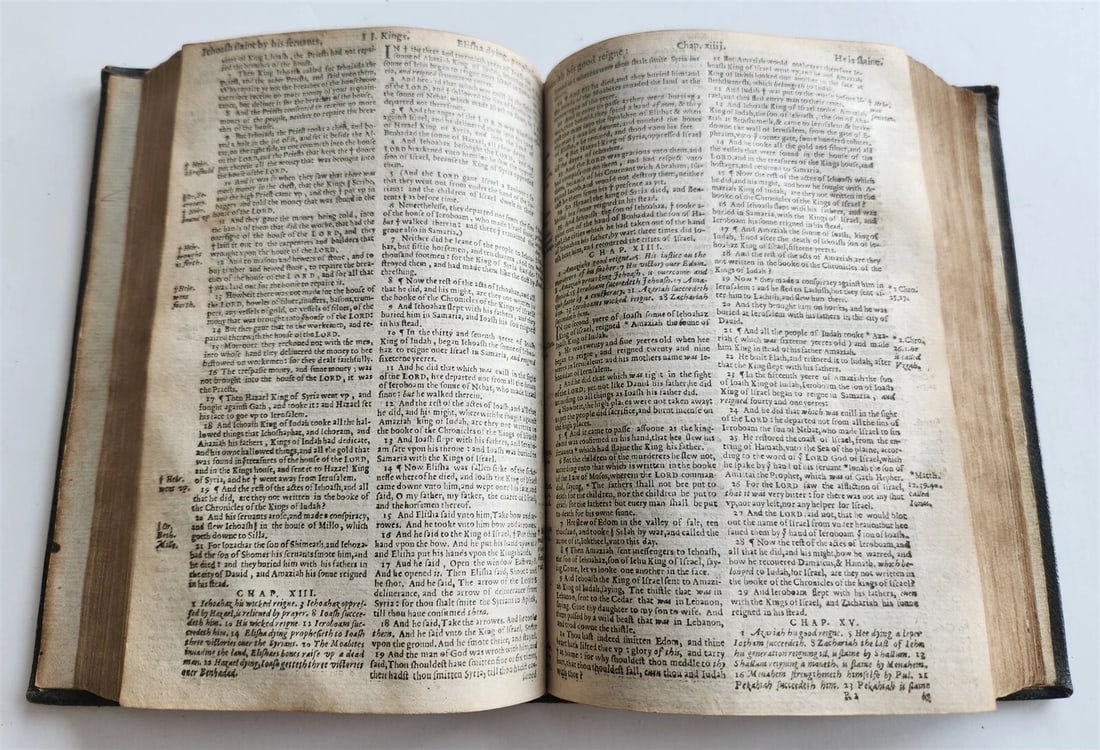 1632 BIBLE in ENGLISH antique Old & New Testament LONDON - ROBERT BARKER - 9