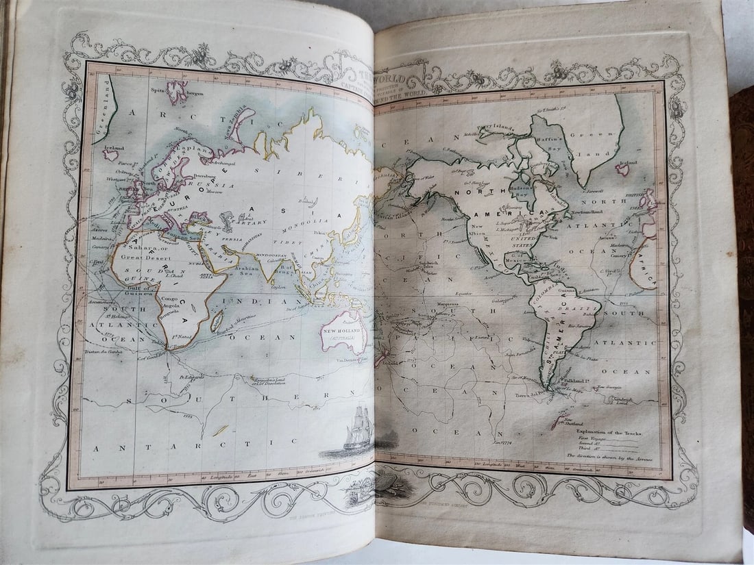 1860 VOYAGES of CAPTAIN COOK ROUND THE WORLD 2 vols ILLUSTRATED antique ENGLISH - 14