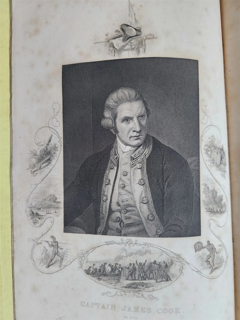 1860 VOYAGES of CAPTAIN COOK ROUND THE WORLD 2 vols ILLUSTRATED antique ENGLISH - 16