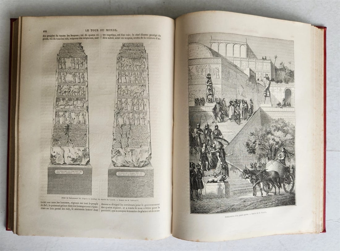 1863 HISTORY VOYAGES ILLUSTRATED antique CENTRAL ASIA SYRIA AFRICA ASSYRIA WIEN - 6