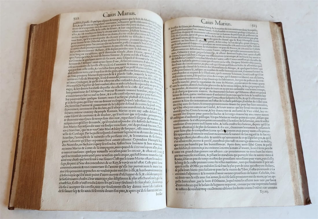 1575 PLUTARCHUS LIVES of ILLUSTRIOUS GREEKS & ROMANS 2 VOLS antique ILLUSTRATED - 14
