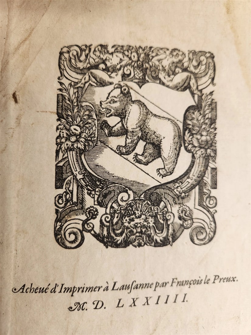 1575 PLUTARCHUS LIVES of ILLUSTRIOUS GREEKS & ROMANS 2 VOLS antique ILLUSTRATED - 3