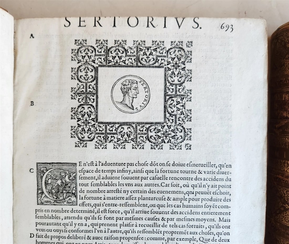 1575 PLUTARCHUS LIVES of ILLUSTRIOUS GREEKS & ROMANS 2 VOLS antique ILLUSTRATED - 6