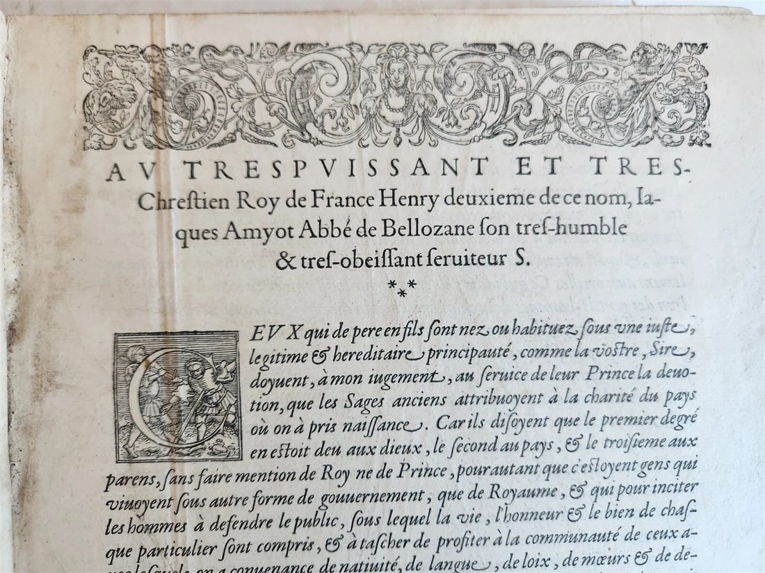 1575 PLUTARCHUS LIVES of ILLUSTRIOUS GREEKS & ROMANS 2 VOLS antique ILLUSTRATED - 9