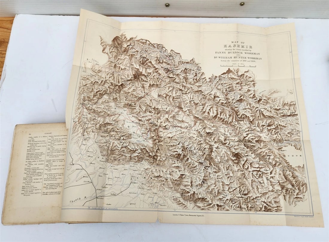 1900 IN ICE WORLD of HIMALAYA antique ILLUSTRATED Ladakh Nubra Sura Baltidstan - 15