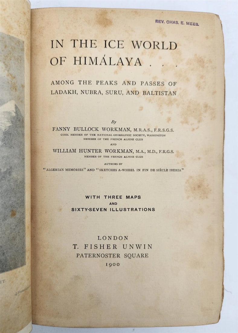 1900 IN ICE WORLD of HIMALAYA antique ILLUSTRATED Ladakh Nubra Sura Baltidstan - 2