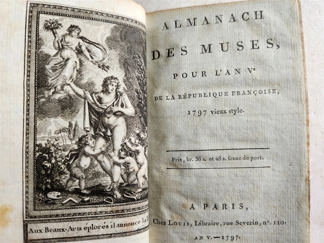 1788-1815 ALMANACH DES MUSES 26 VOLUMES antique POETRY LITERATURE DECORATIVE - 10