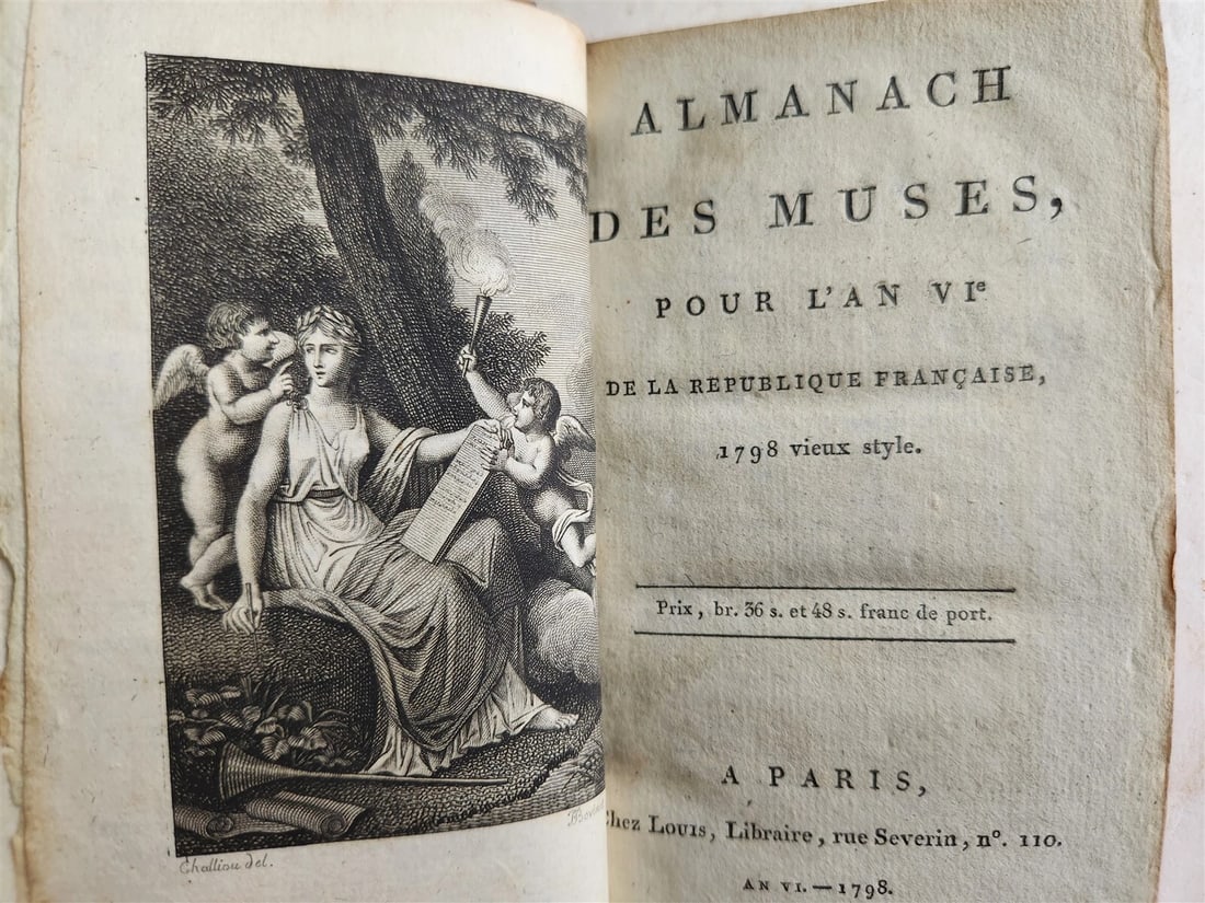 1788-1815 ALMANACH DES MUSES 26 VOLUMES antique POETRY LITERATURE DECORATIVE - 11