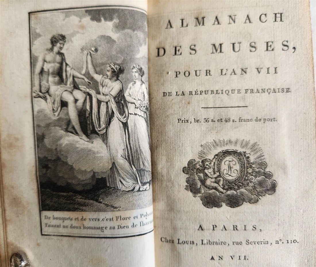 1788-1815 ALMANACH DES MUSES 26 VOLUMES antique POETRY LITERATURE DECORATIVE - 12