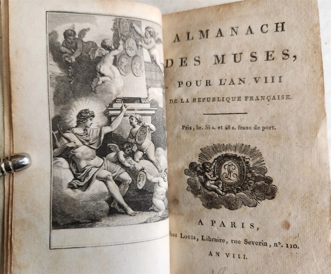 1788-1815 ALMANACH DES MUSES 26 VOLUMES antique POETRY LITERATURE DECORATIVE - 13