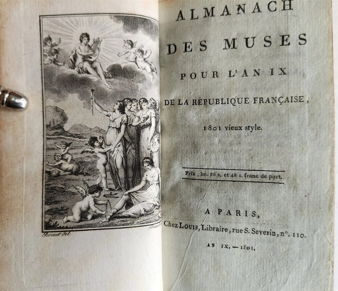 1788-1815 ALMANACH DES MUSES 26 VOLUMES antique POETRY LITERATURE DECORATIVE - 14