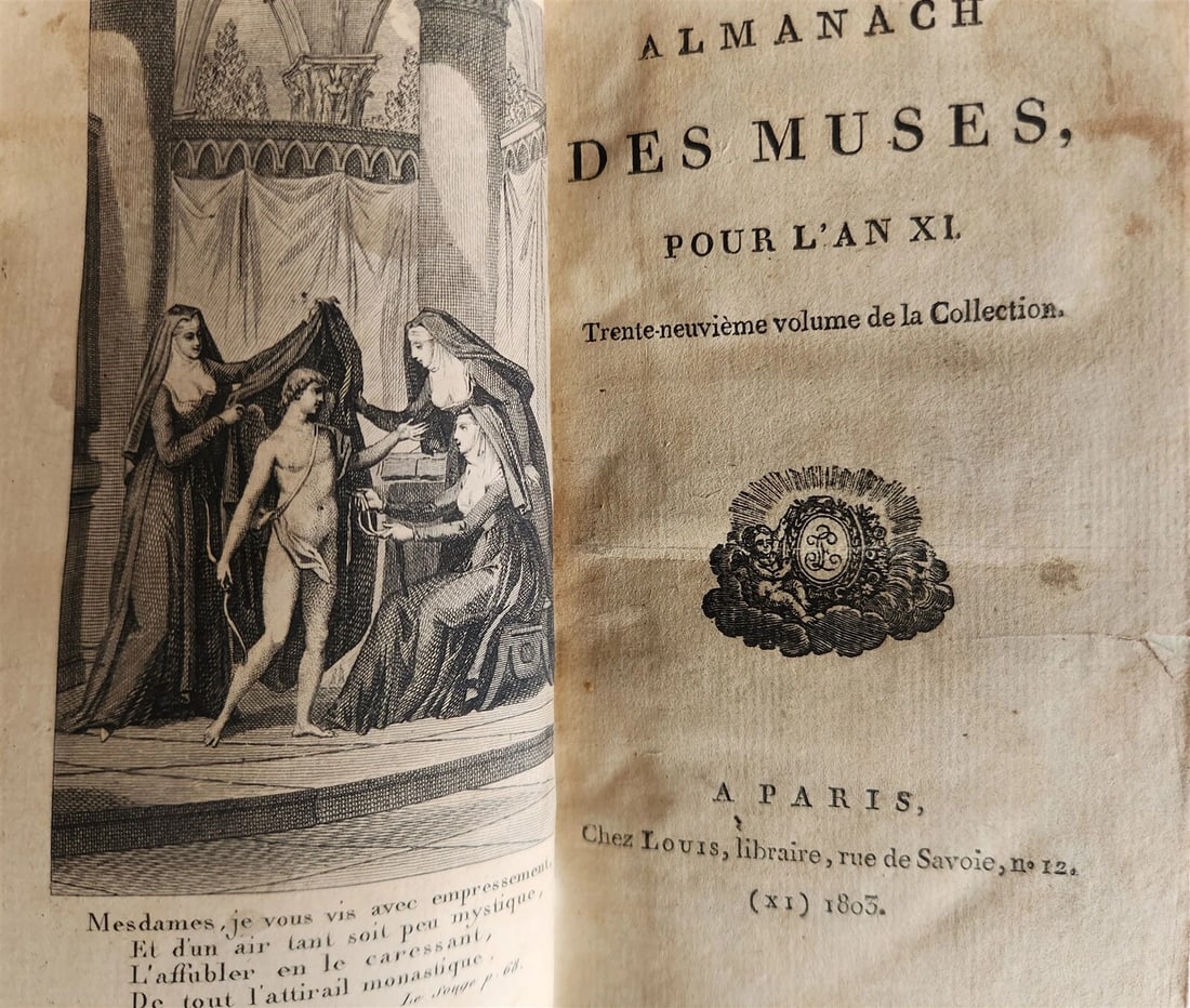1788-1815 ALMANACH DES MUSES 26 VOLUMES antique POETRY LITERATURE DECORATIVE - 16