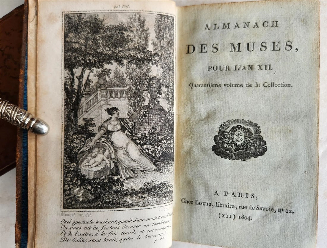 1788-1815 ALMANACH DES MUSES 26 VOLUMES antique POETRY LITERATURE DECORATIVE - 17