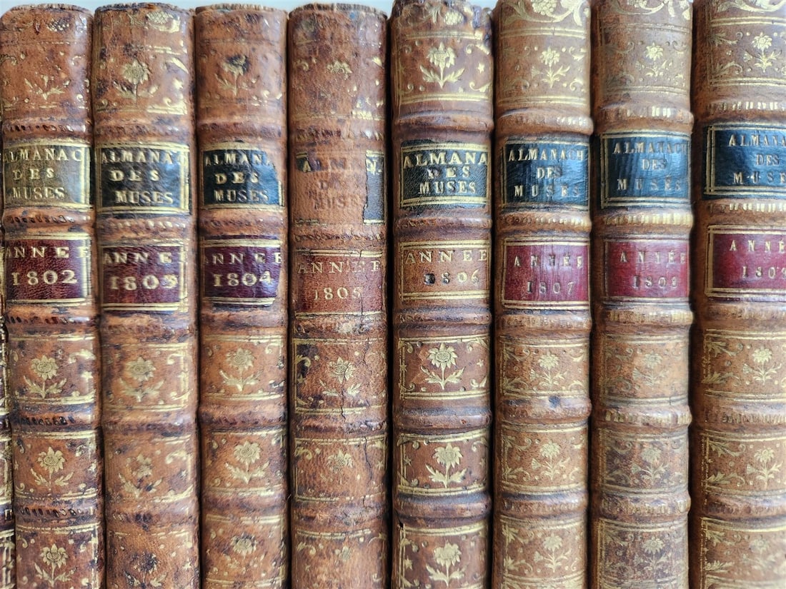 1788-1815 ALMANACH DES MUSES 26 VOLUMES antique POETRY LITERATURE DECORATIVE - 3