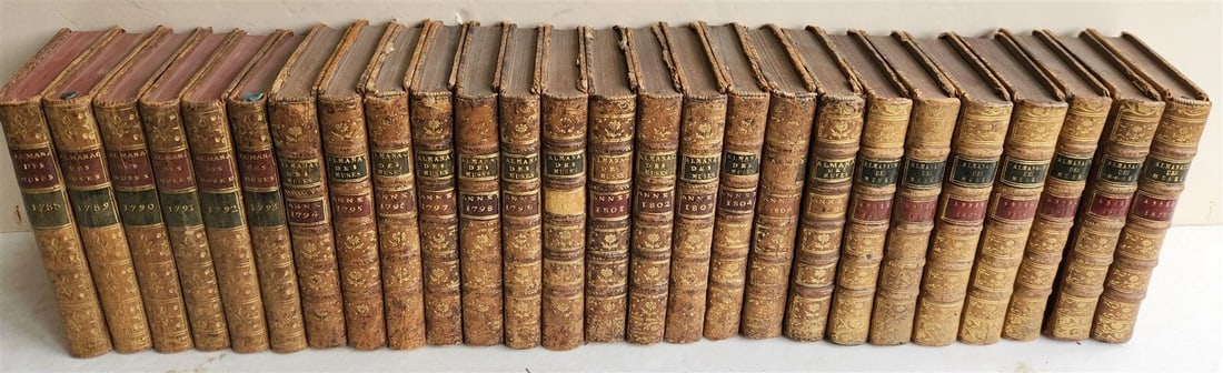 1788-1815 ALMANACH DES MUSES 26 VOLUMES antique POETRY LITERATURE DECORATIVE - 4