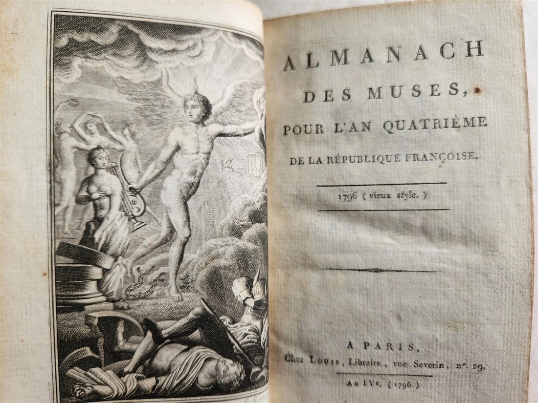 1788-1815 ALMANACH DES MUSES 26 VOLUMES antique POETRY LITERATURE DECORATIVE - 9